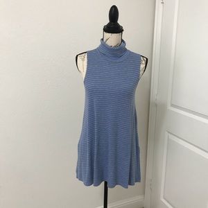 Anthropologie puella turtleneck striped swing top